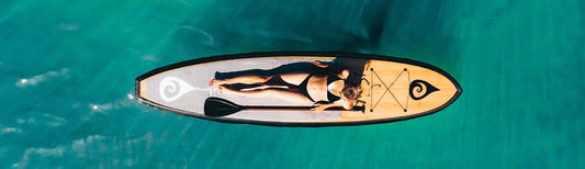 Relaxing on a canoe