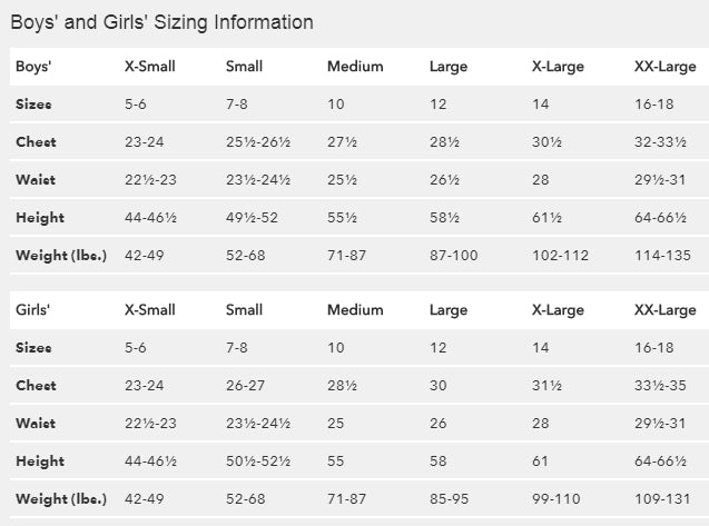 Patagonia Kids Top Size Chart